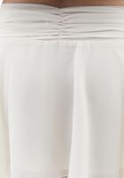 Bayan Krem Asimetrik Kesim Mini Etek