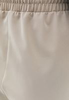 Bayan Bej Yüksek Bel Wide-Leg Pantolon