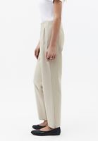 Bayan Bej Ultra Yüksek Bel Carrot-Fit Pantolon