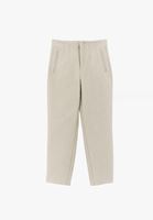 Bayan Bej Ultra Yüksek Bel Carrot-Fit Pantolon