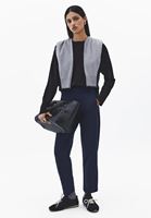 Bayan Lacivert Ultra Yüksek Bel Carrot-Fit Pantolon