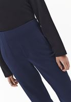 Bayan Lacivert Ultra Yüksek Bel Carrot-Fit Pantolon