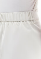 Bayan Krem Yüksek Bel Straight-Fit Pantolon