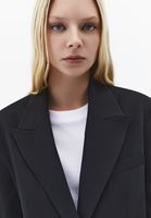 Bayan Siyah Boyfriend Blazer Ceket