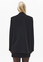 Bayan Siyah Boyfriend Blazer Ceket