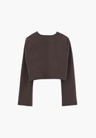 Crop Blazer ve Pileli Pantolon Kombini