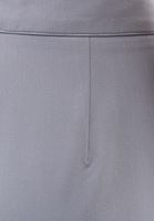 Bayan Gri Pileli Straight-Fit Pantolon