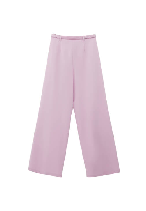 Wide-Leg Pantolon ve Modal Burgu Bluz Kombini