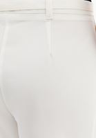 Bayan Krem Yüksek Bel Wide-Leg Pantolon