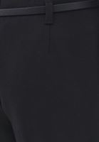 Bayan Siyah Kemer Detaylı Culotte Pantolon