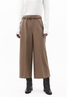 Bayan Kum Beji Kemer Detaylı Culotte Pantolon