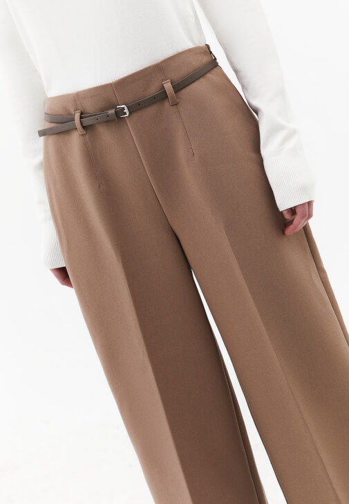 Culotte Pantolon ve Triko Kazak Kombini