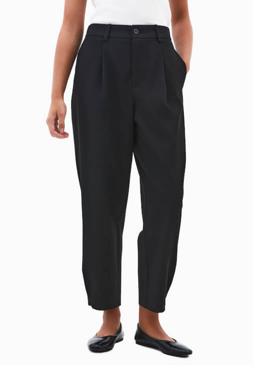 Kumaş Balon Pantolon ve Blazer Ceket Kombini