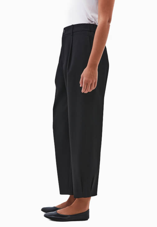 Kumaş Balon Pantolon ve Blazer Ceket Kombini