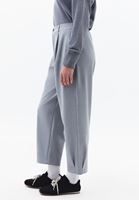 Bayan Gri Ultra Yüksek Bel Balon Pantolon