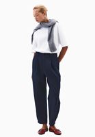 Bayan Lacivert Ultra Yüksek Bel Balon Pantolon