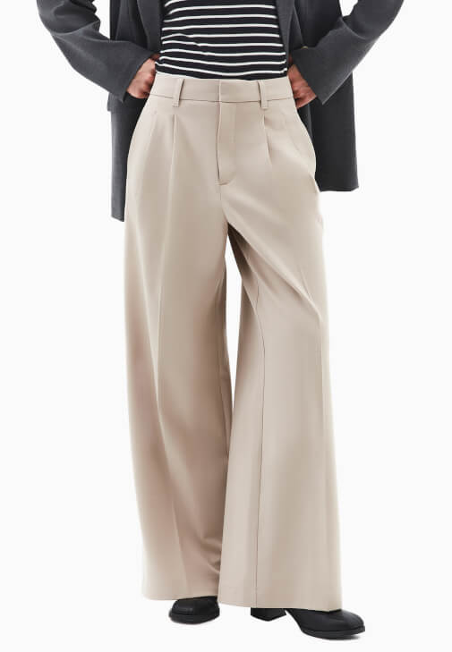 Yüksek Bel Wide-Leg Pantolon - Görsel 9