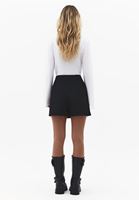 Bayan Siyah Yüksek Bel Şort Etek