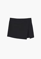 Bayan Siyah Yüksek Bel Şort Etek