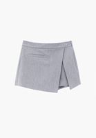 Bayan Gri Yüksek Bel Şort Etek