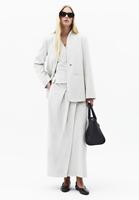 Bayan Krem Oversize Blazer Ceket