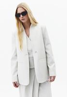 Bayan Krem Oversize Blazer Ceket