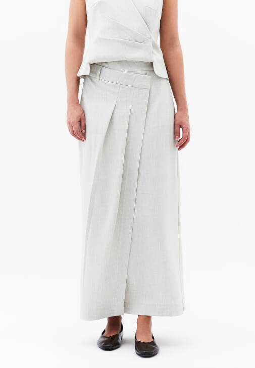 Pileli Uzun Etek ve Blazer Ceket Kombini