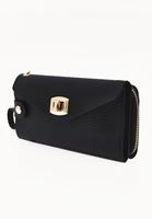 Bayan Siyah Askılı Telefon Çantası