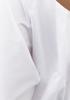 Bayan Beyaz Crop Balon Bluz