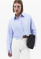 Bayan Çok Renkli Cep Detaylı Crop Gömlek