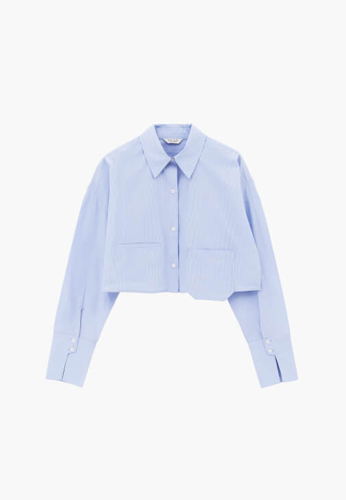 Crop Gömlek ve Denim Pantolon Kombini