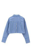 Bayan Çok Renkli Cep Detaylı Crop Gömlek