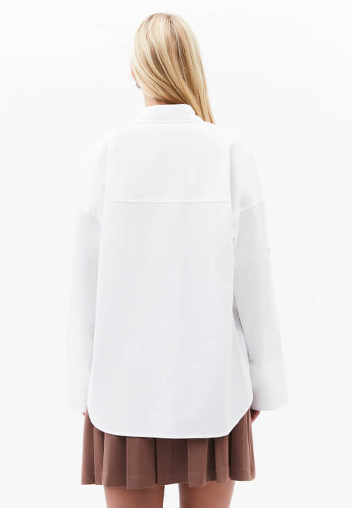 Oversize Gömlek ve Mini Etek Kombini