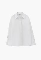 Bayan Beyaz Kol Detaylı Oversize Gömlek