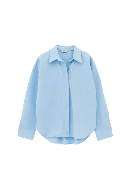 Poplin Gömlek ve Barrel-Fit Pantolon Kombini