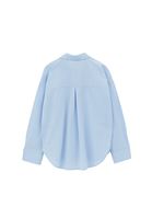 Bayan Mavi Loose-Fit Poplin Gömlek