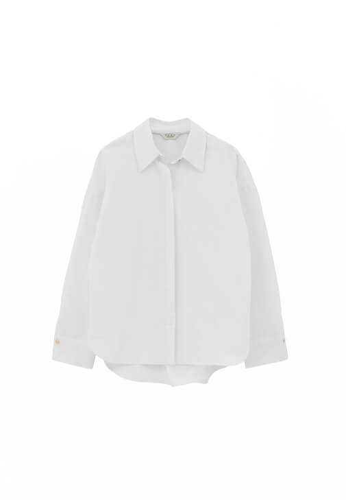 Poplin Gömlek ve Barrel-Fit Denim Kombini