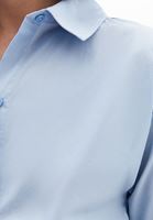 Bayan Mavi Pile Detaylı Gömlek