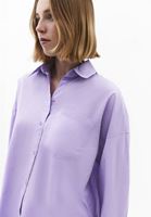 Bayan Lila Oversize Poplin Gömlek