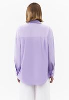 Bayan Lila Oversize Poplin Gömlek