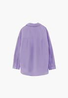 Bayan Lila Oversize Poplin Gömlek