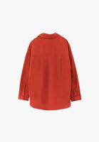 Bayan Turuncu Oversize Poplin Gömlek