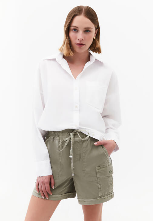Beyaz Oversize Poplin Gömlek