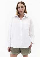 Bayan Beyaz Oversize Poplin Gömlek
