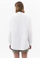 Bayan Beyaz Oversize Poplin Gömlek