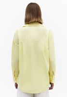 Bayan Sarı Oversize Poplin Gömlek