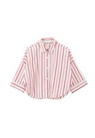 Bayan Çok Renkli Bağlama Detaylı Crop Gömlek