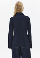 Bayan Lacivert Slim-Fit Gömlek