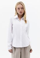 Bayan Beyaz Slim-Fit Gömlek