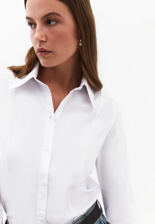 Slim-Fit Gömlek ve Balon Pantolon Kombini